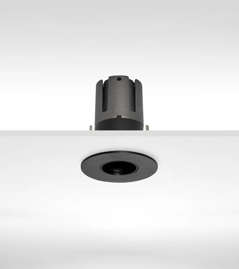 Múltiplo 6W aro enrasado orientable Negro
