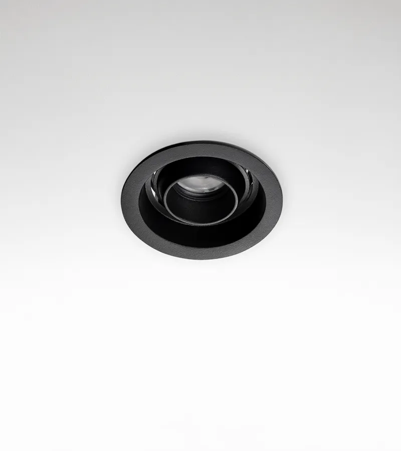 Múltiplo 6W aro multidireccionable redondo Negro