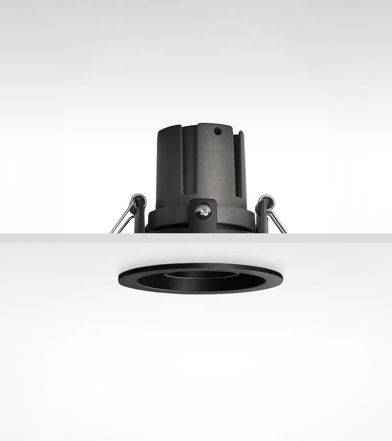 Múltiplo 6W aro multidireccionable redondo Negro