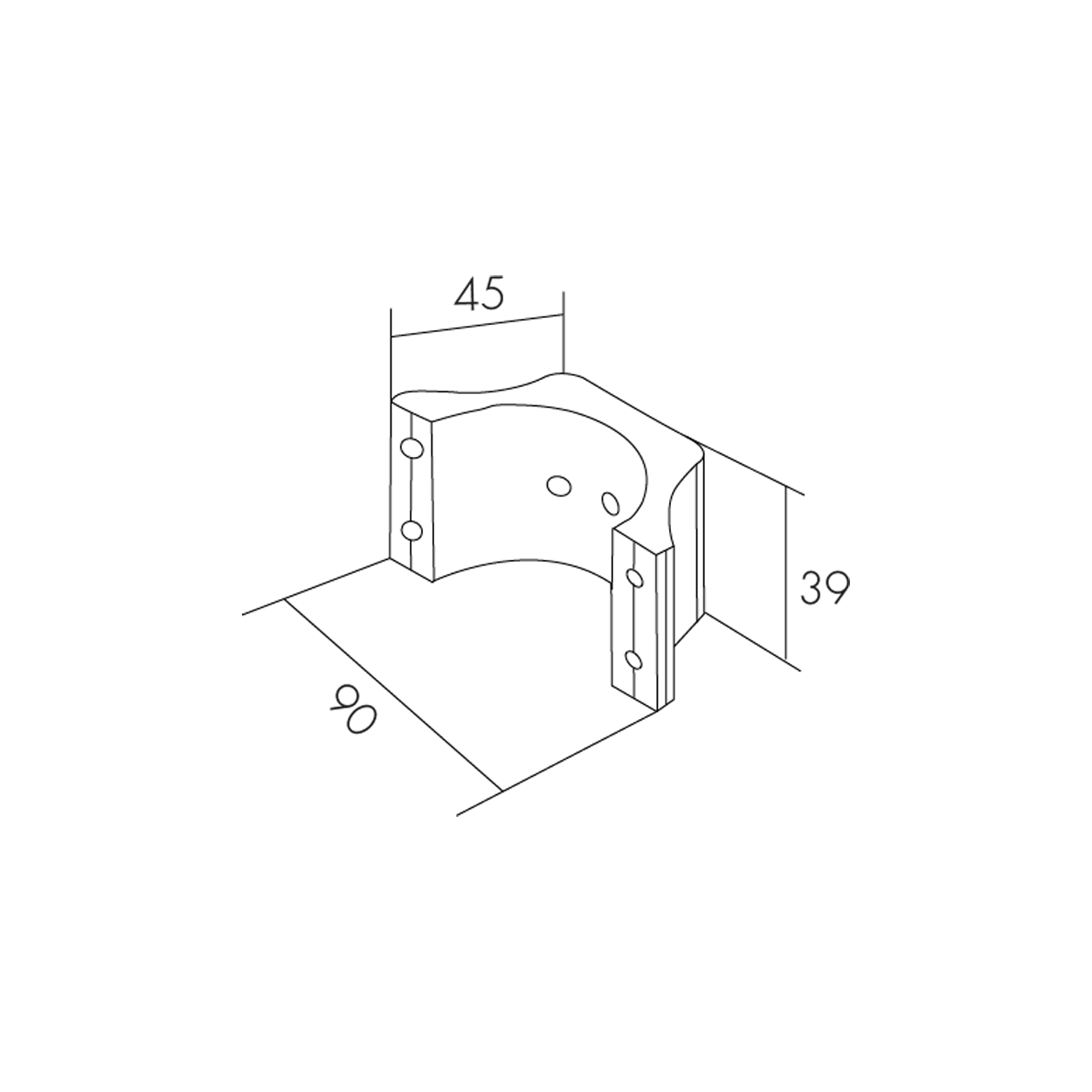 Abrazadera dibujo técnico