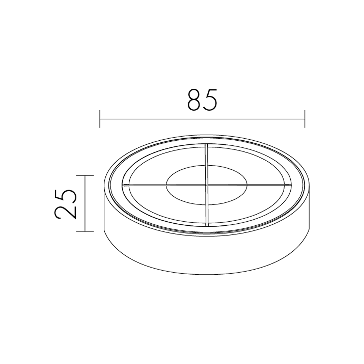 Rejilla antideslumbramiento dibujo técnico